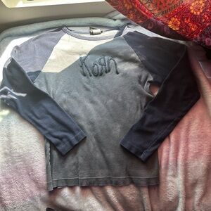 korn vintage raglan baby tee